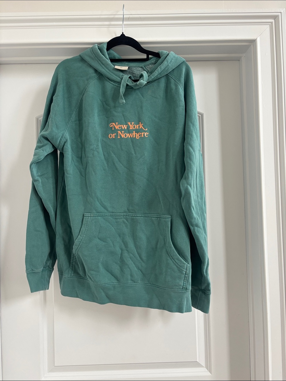 New York Or Nowhere  Teal Pullover Hoodie Sweatshirt - Casual Men’s Sweater